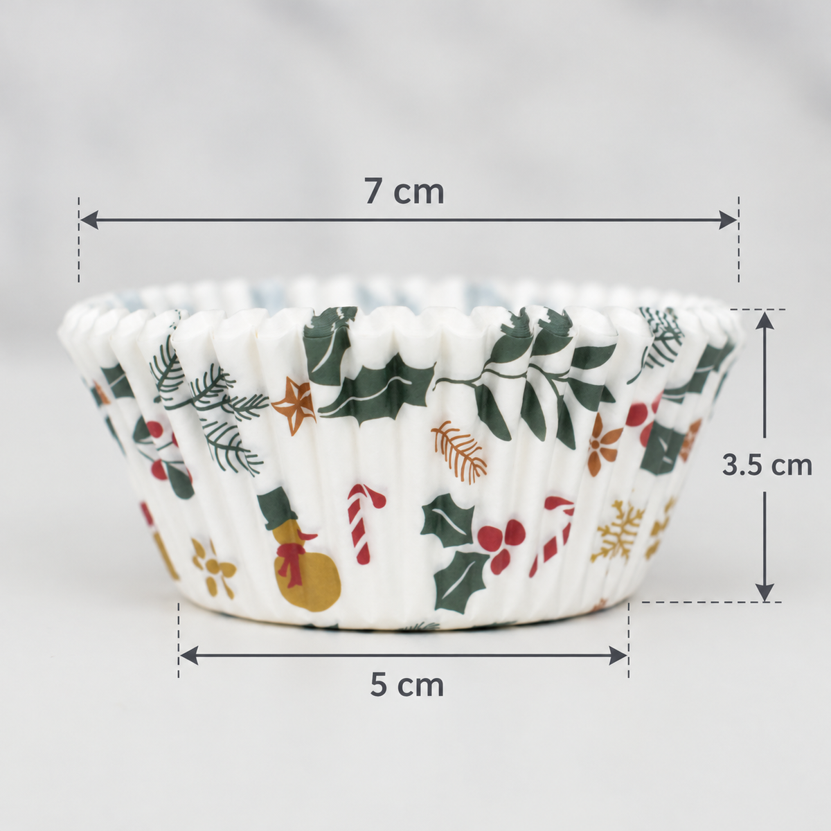 Capacillos #72 para Cupcakes de Colores 500 Piezas - Navidad
