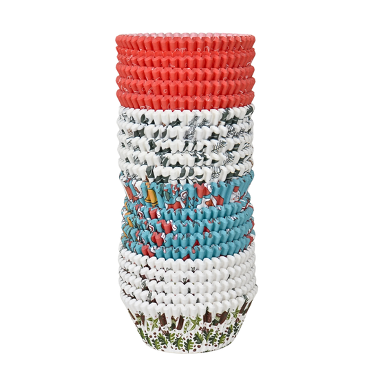Capacillos #72 para Cupcakes de Colores 500 Piezas - Navidad