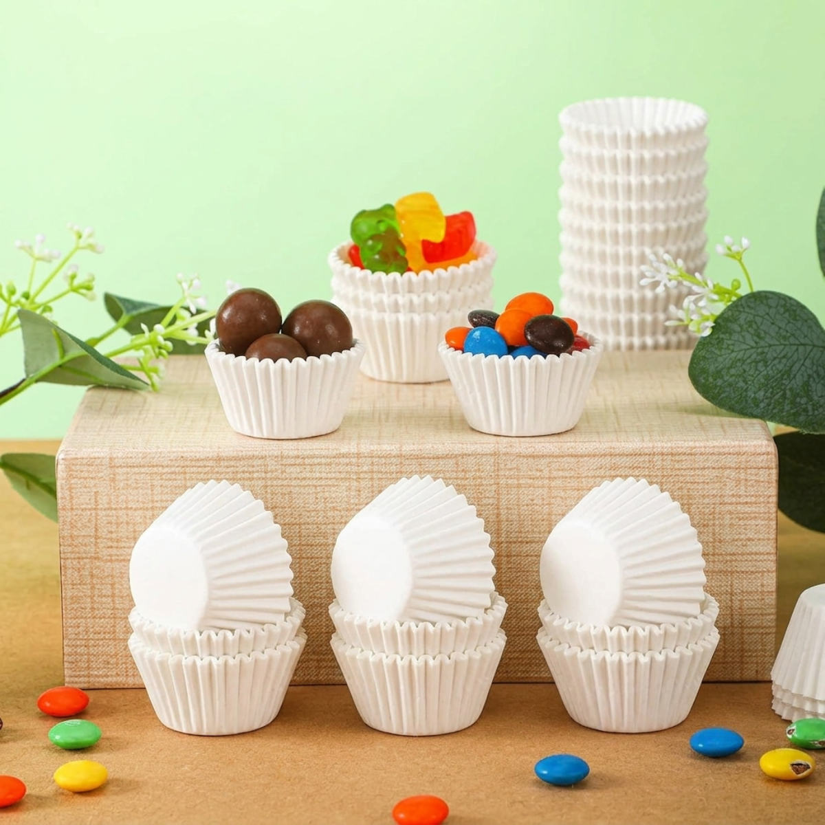 Capacillos #2 para Mini Postre 1,000 Piezas - Blanco