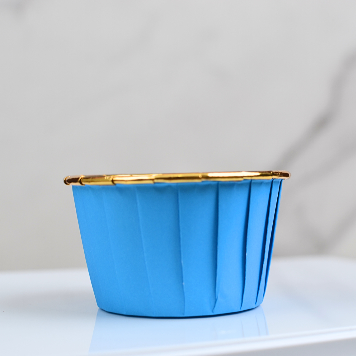Mini Forro para Cupcake con Tapa, 50pz - Azul