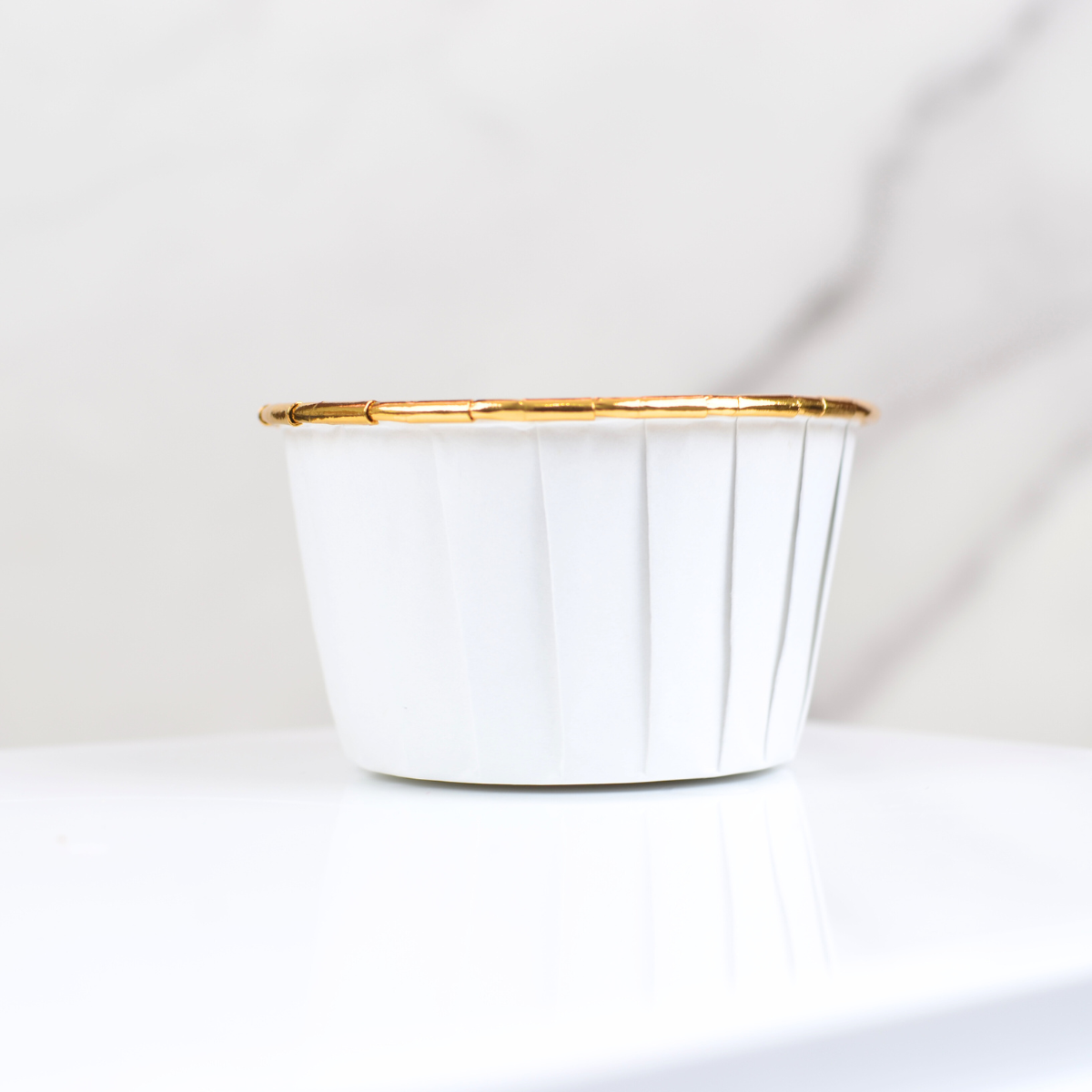 Mini Forro para Cupcake con Tapa, 50pz - Blanco