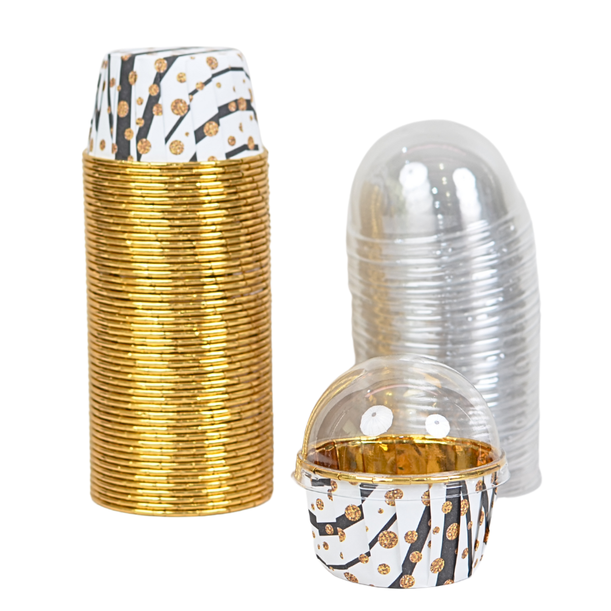 Mini Forro para Cupcake con Tapa, 50pz - Zebra
