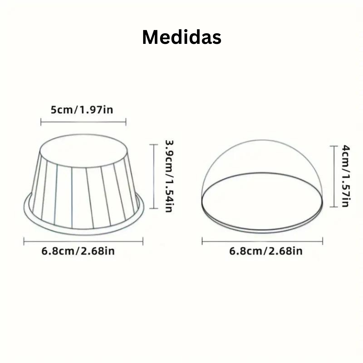 Mini Forro para Cupcake con Tapa, 50pz - Menta
