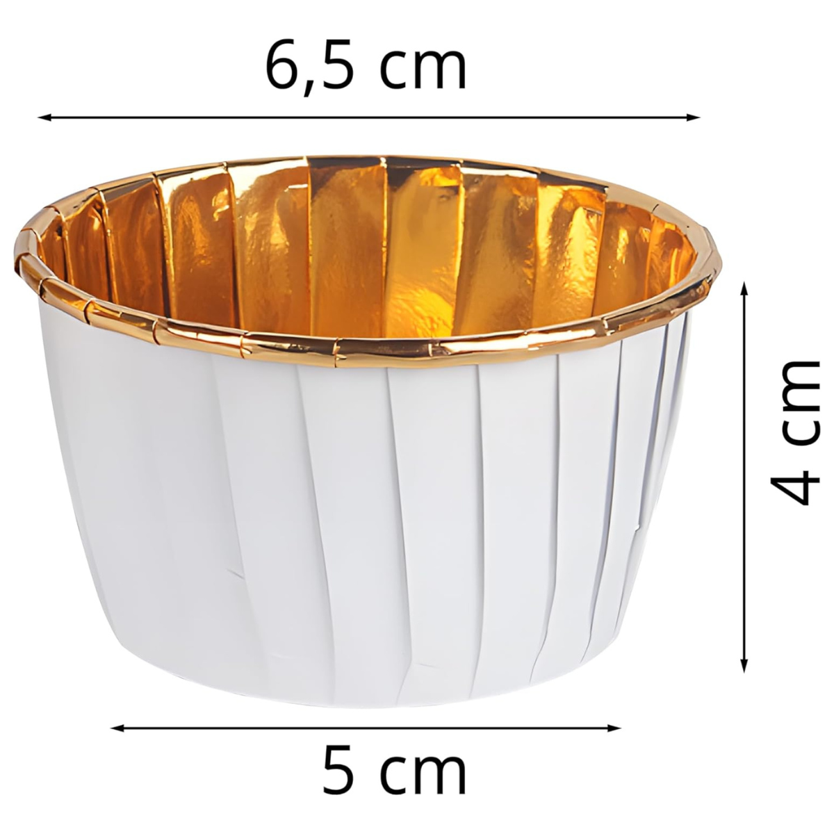Mini Forro para Cupcake sin Tapa, 50pz - Blanco