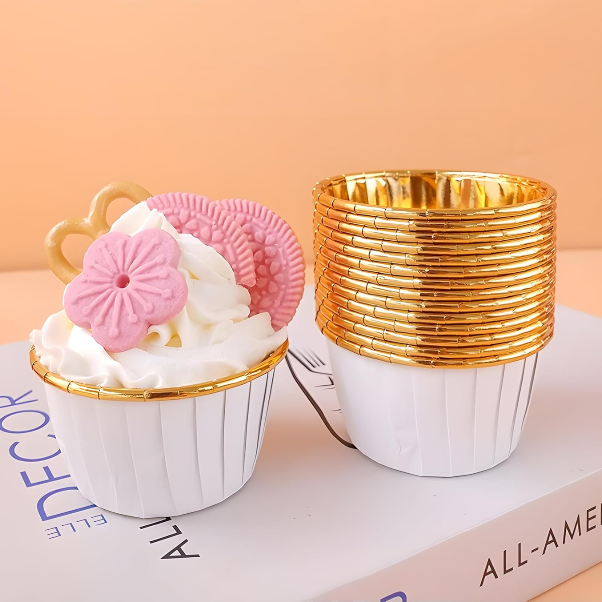 Mini Forro para Cupcake sin Tapa, 50pz - Blanco