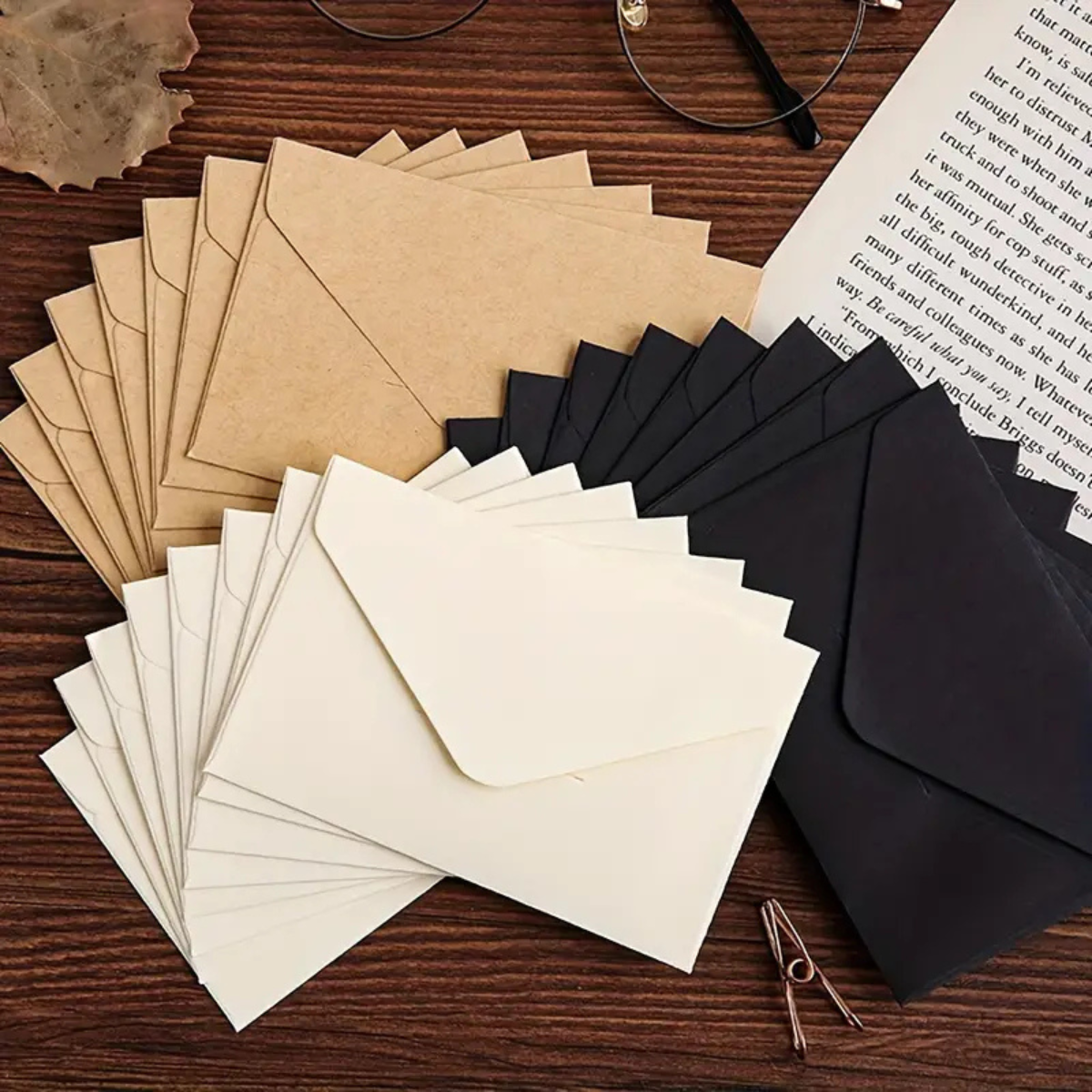 Mini Sobres para Tarjetas de Regalo, 50pz - Blanco