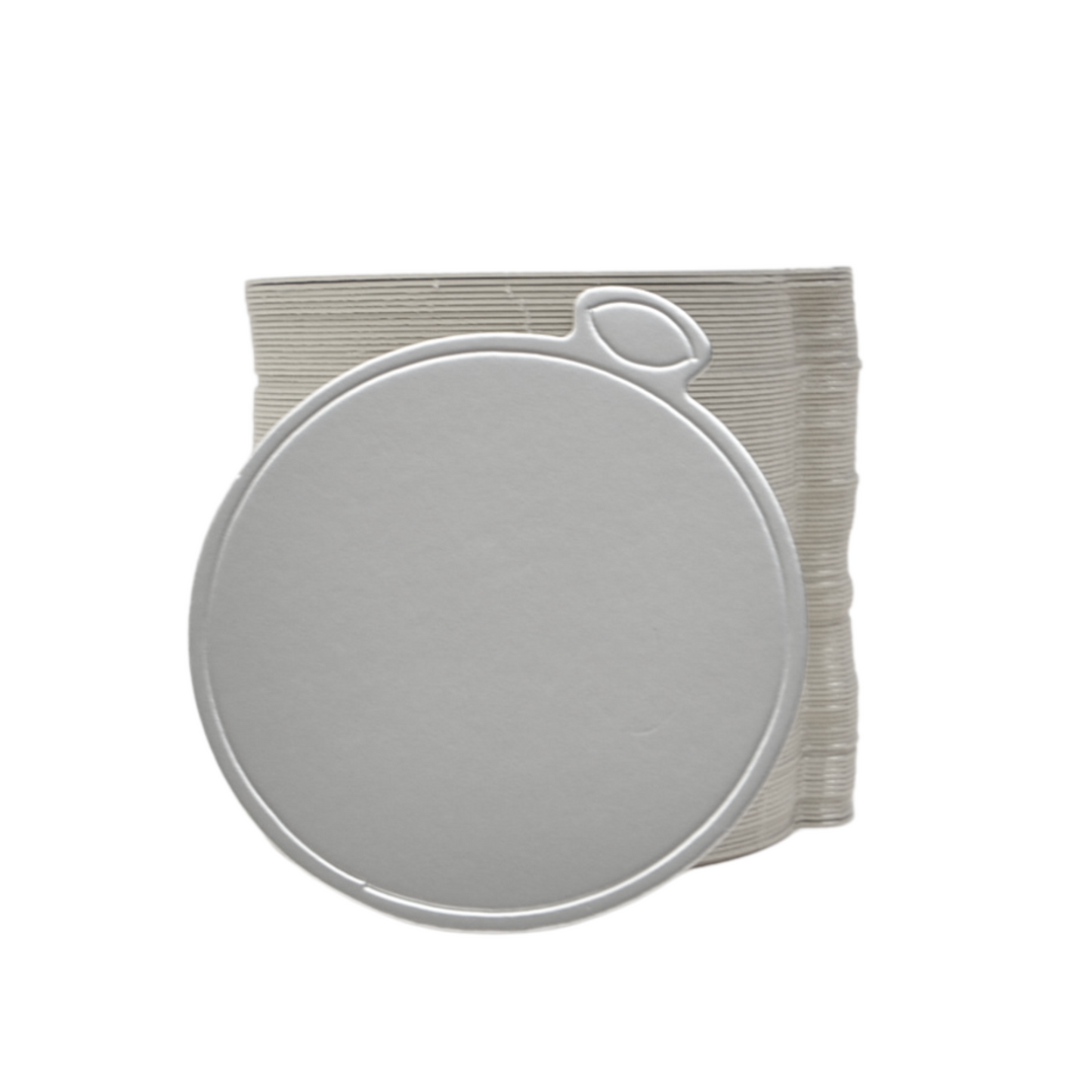 Bases Doradas para Mini Postre - Redonda Plateada, 100 piezas 9cm