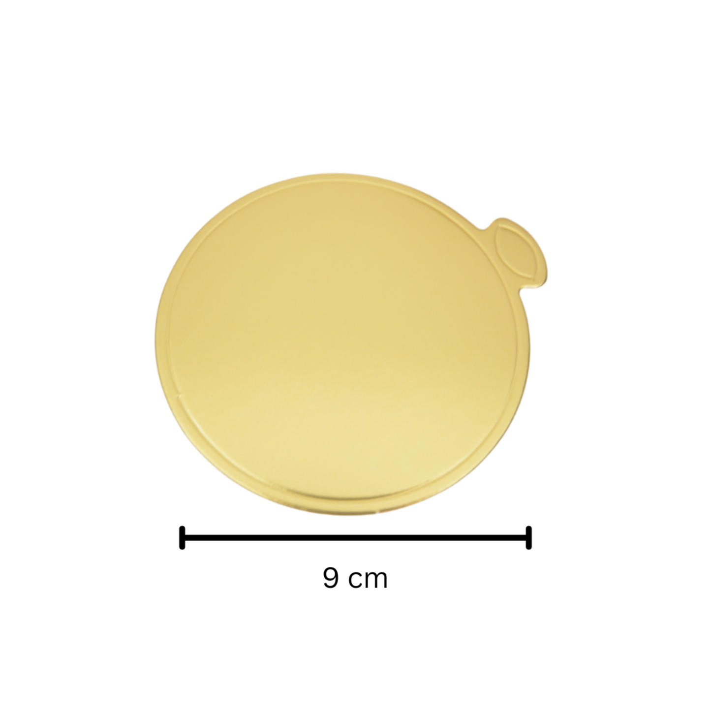 Bases Doradas para Mini Postre - Redonda, 100 piezas 9cm