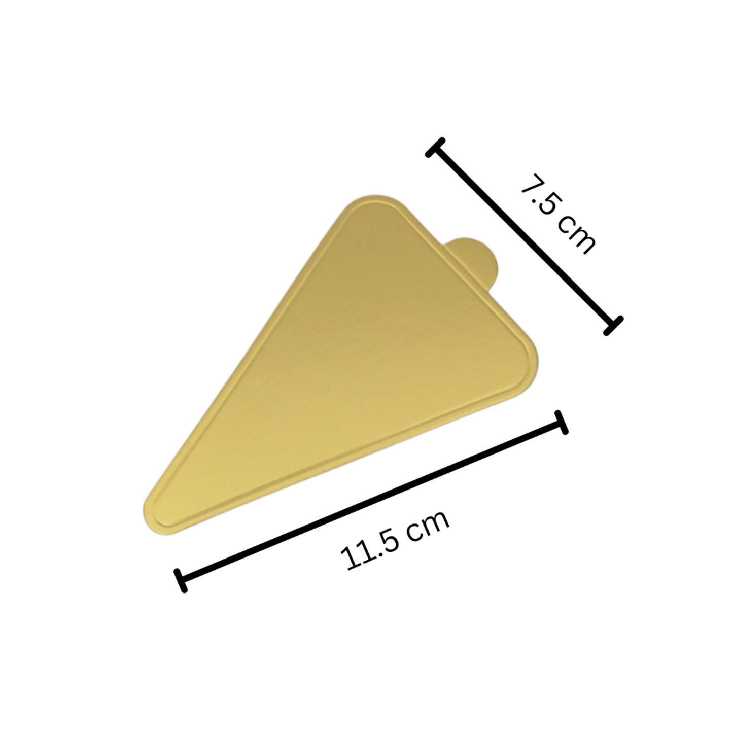 Bases Doradas para Mini Postre - Triangulo, 100 piezas 9cm