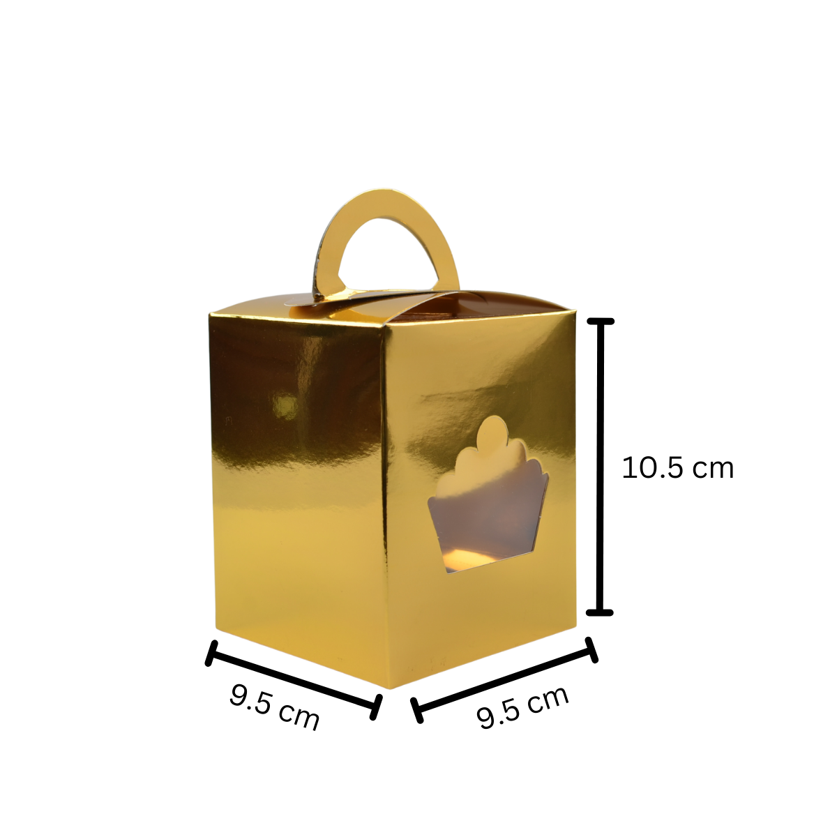 Caja para Cupcake Individual Dorada - 25 piezas