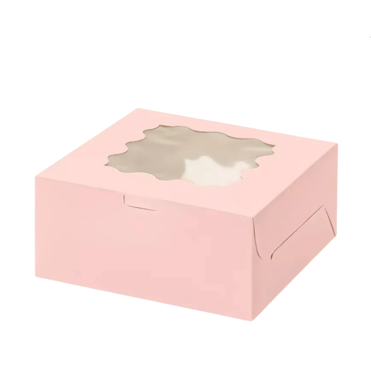 Caja Rosa Lisa para Pastel - 20x20x13cm, 10 Piezas