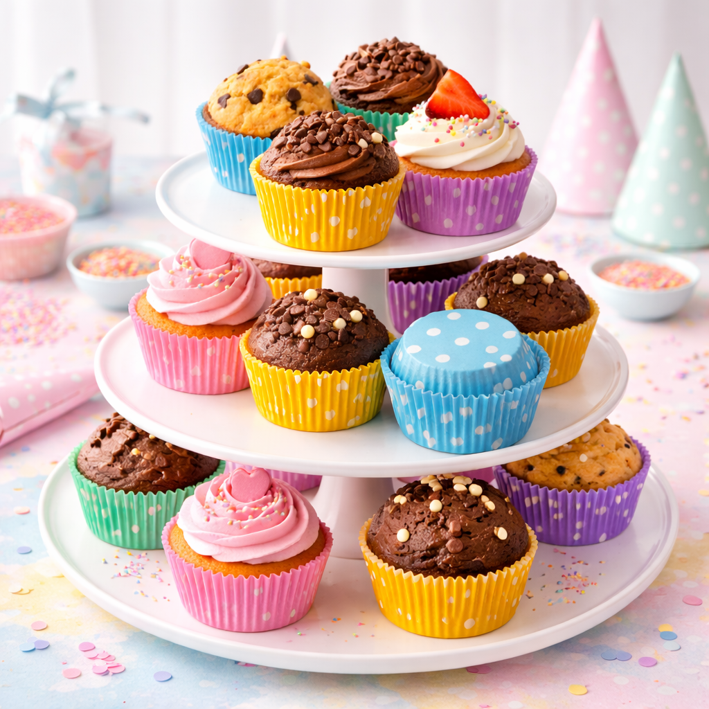 Capacillos #72 para Cupcakes de Colores 500 Piezas - Surtido