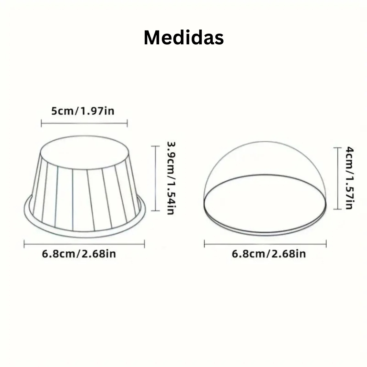 Forro Metalizado para Cupcake con Tapa, 50pz - Rosa Brillante