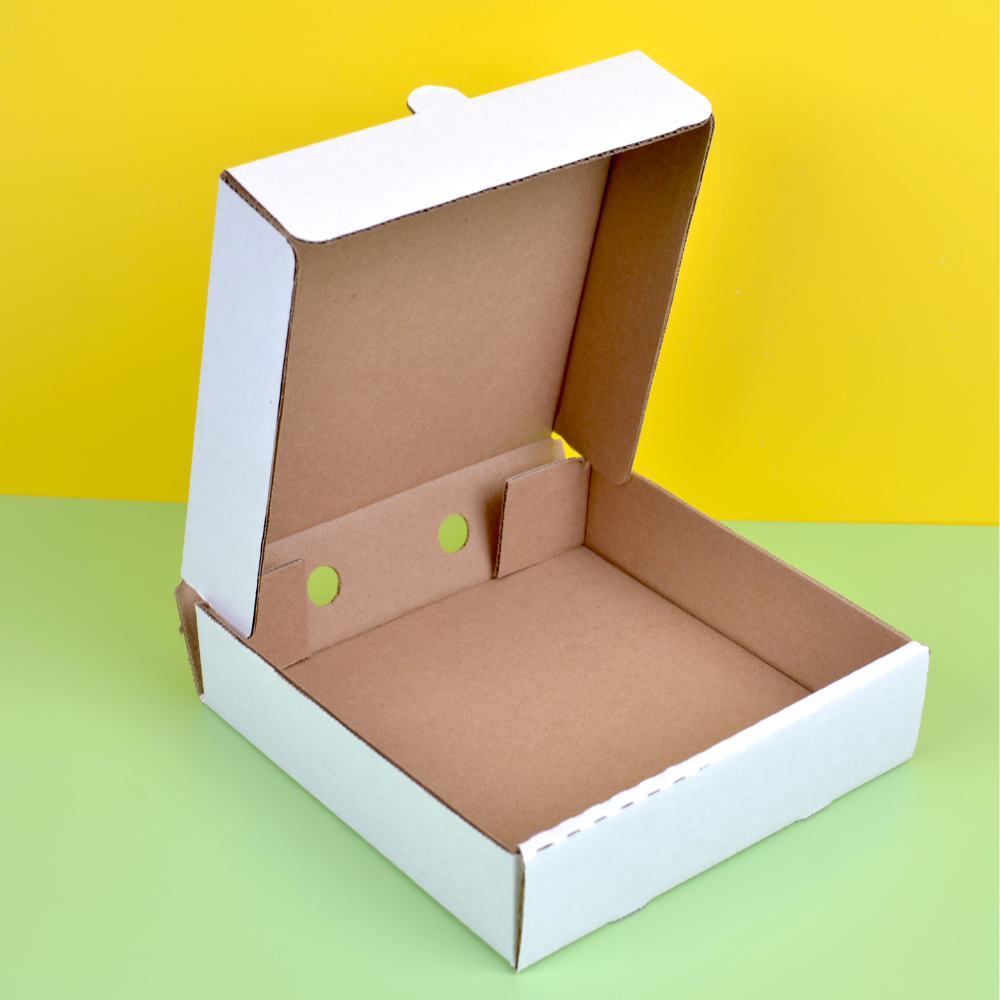 Caja Para Pizza 35x35cm (14 Pulgadas) Blanca, 25 Piezas