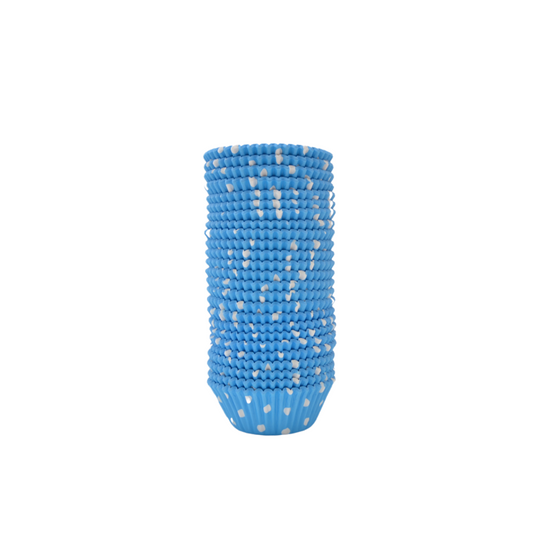 Capacillos #72 para Cupcakes 500 Piezas - Azul Polka