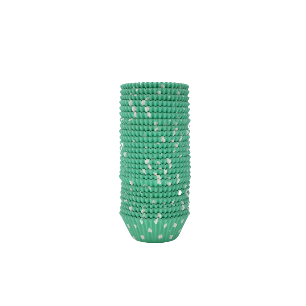 Capacillos #72 para Cupcakes 500 Piezas - Verde Polka