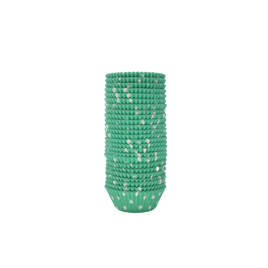 Capacillos #72 para Cupcakes 500 Piezas - Verde Polka