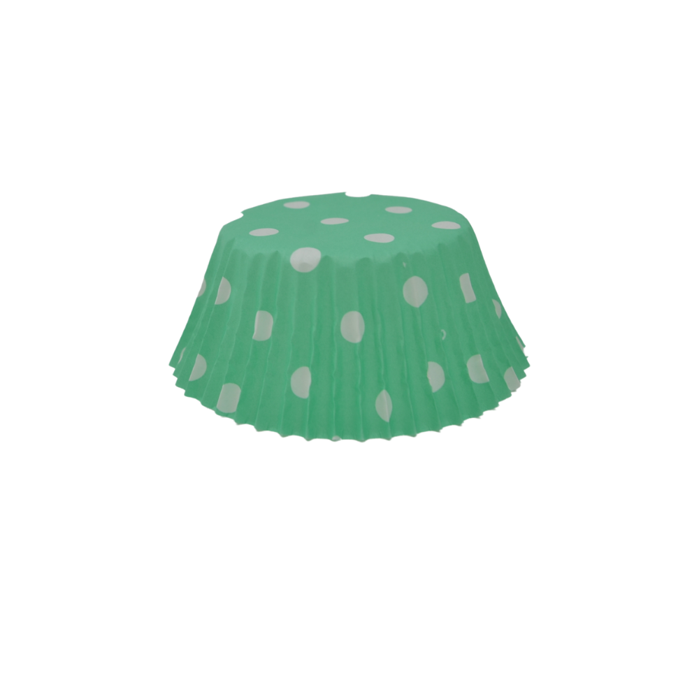 Capacillos #72 para Cupcakes 500 Piezas - Verde Polka