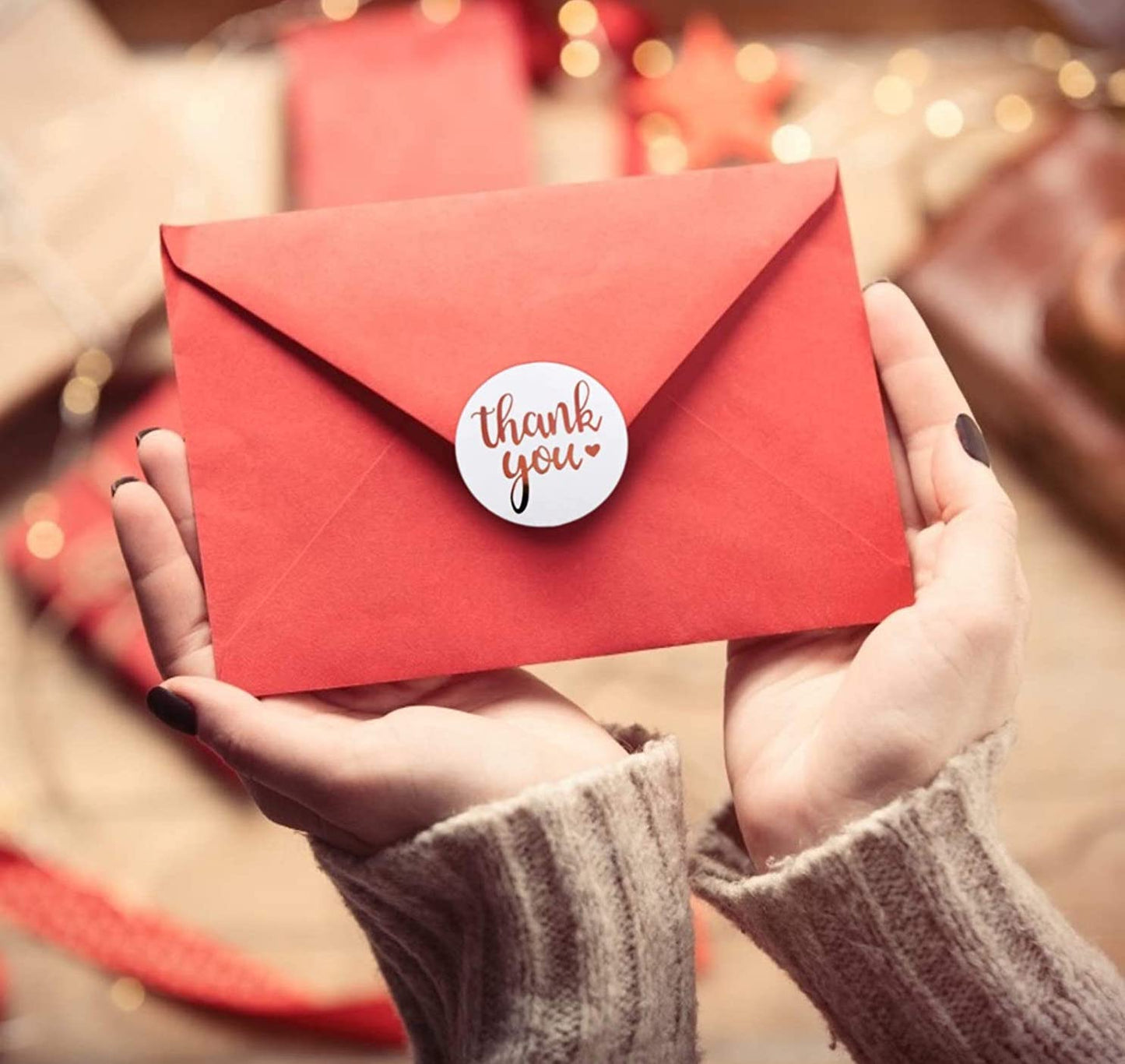 500 Etiquetas Auto-Adheribles Gracias/Thank You